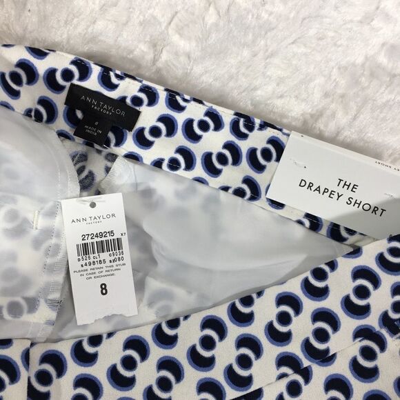 Ann Taylor Factory The Drapey Short sailor flat front high waist shorts - Picture 4 of 14